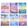 5 Sheets Large-Size Background Stickers with Gold Foil & Laser Effect Gorgeous Dreamy Patterns for DIY Decoration