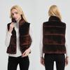 Gilet imbottito in velluto di cotone invernale da donna - Vestibilità ampia, Versatile, Ispessito, Capo esterno con colletto alto