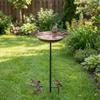 Large Capacity Bird Water Drinker Retro Style Outdoor Bird Bath Metal Bird Feeder  Porch Decoration