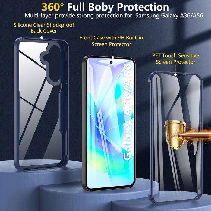 Coque pour Samsung Galaxy A36 5G - Protection Antichoc 360° - Bleu Marine - BOOLING®