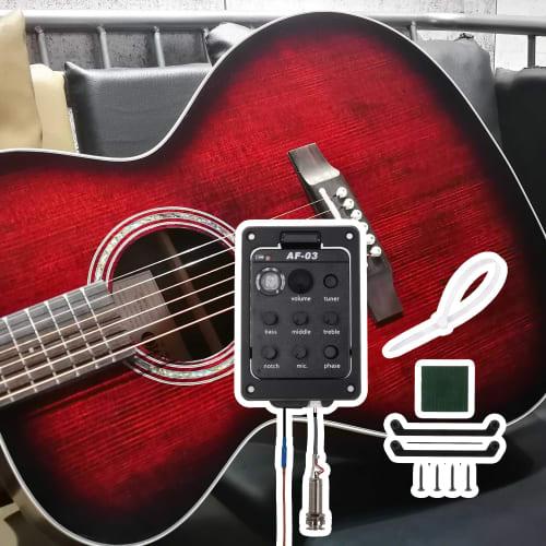 Yibuy Guitar Pickup, 8x5.5x4.5cm, Black Plastic, for Acoustic Guitar