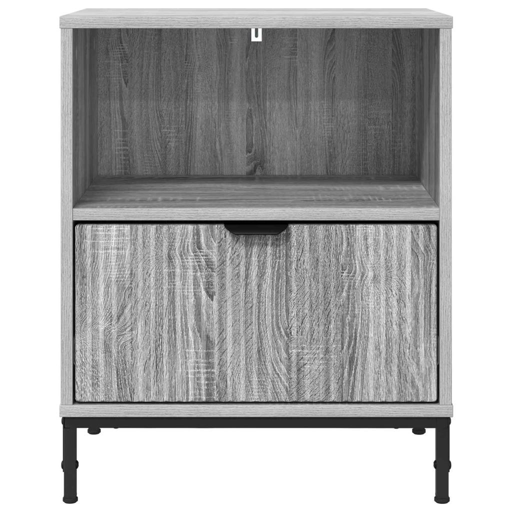 Nightstand Gray Sonoma 49 x 36 x 61 cm Particleboard