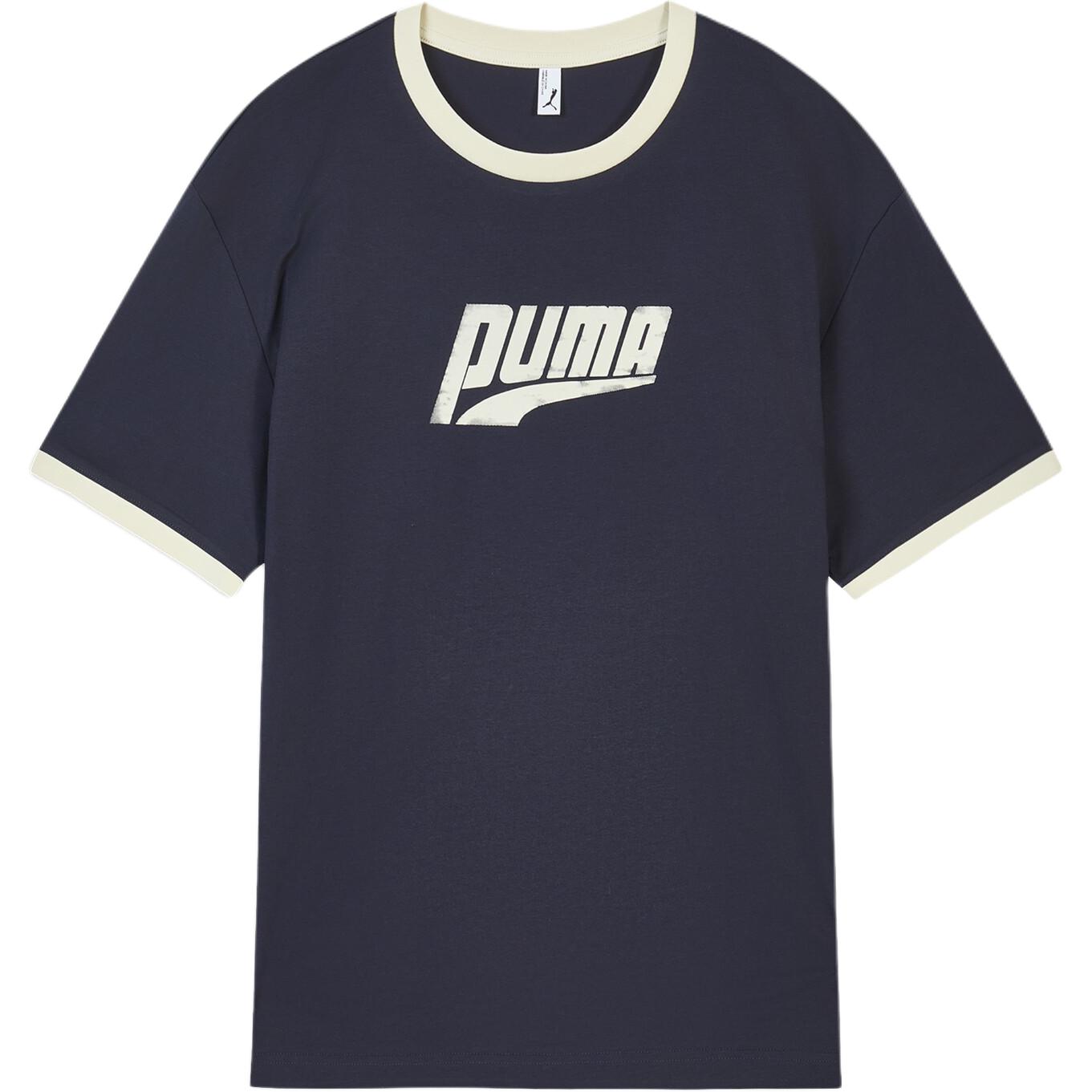 

Puma Easy Miles Ss Ringer Футболка с коротким рукавом и круглым вырезом Свободный крой Унисекс Топы 636294-16 XS