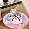 Chibi Kirby Chair Mat   Round Carpet for Home Decor, Office Use, Gift Idea   Suitable for Bedroom, Living Room, s0288b