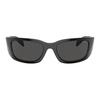 Prada Irregular Shape Sunglasses With Arm Logo Unisex sunglasses Black PRA19S-1AB5S0