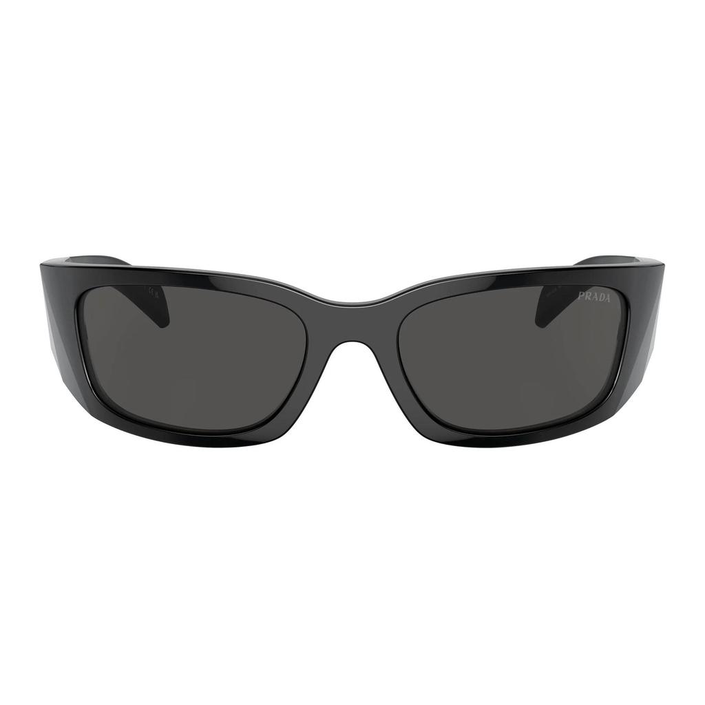 Prada Irregular Shape Sunglasses With Arm Logo Unisex sunglasses Black PRA19S-1AB5S0