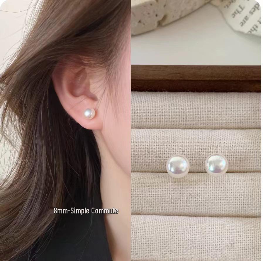 2025 French Retro Pearl Stud Earrings: Light Luxury, High-End, Niche Design