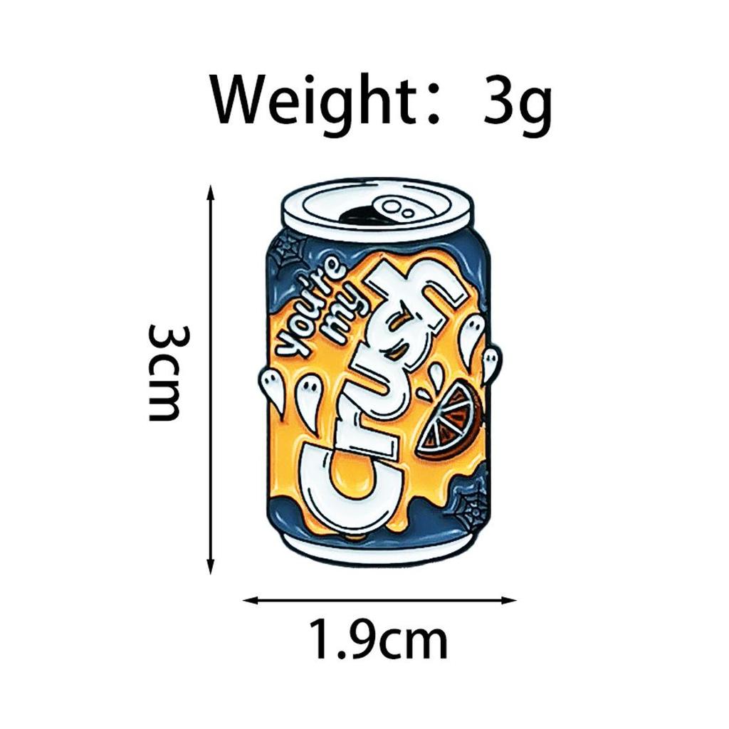 Stylish Creative Juice Soda Pin - Versatile Alloy Badge for Clothing and Bags