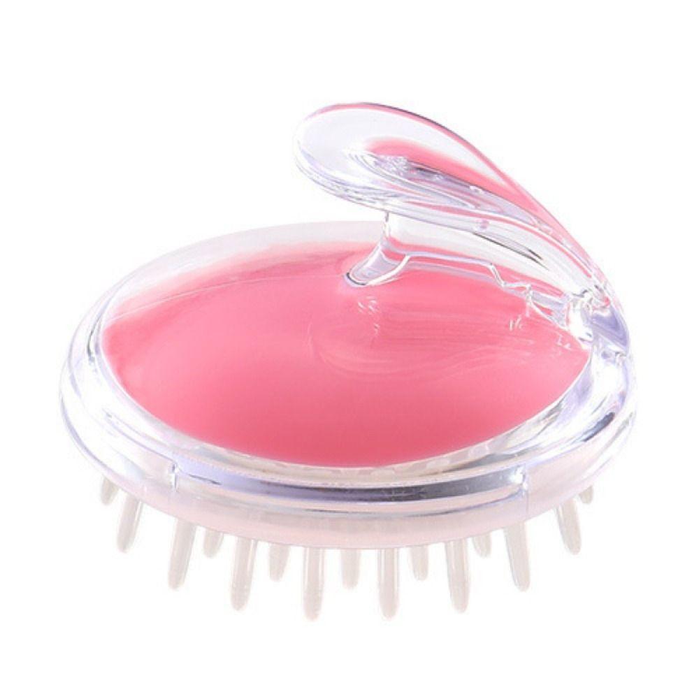 

Handheld Scalp Massage Brush Silicone Head Hair Washing Comb Professional Body Shower Brush Spa розовый