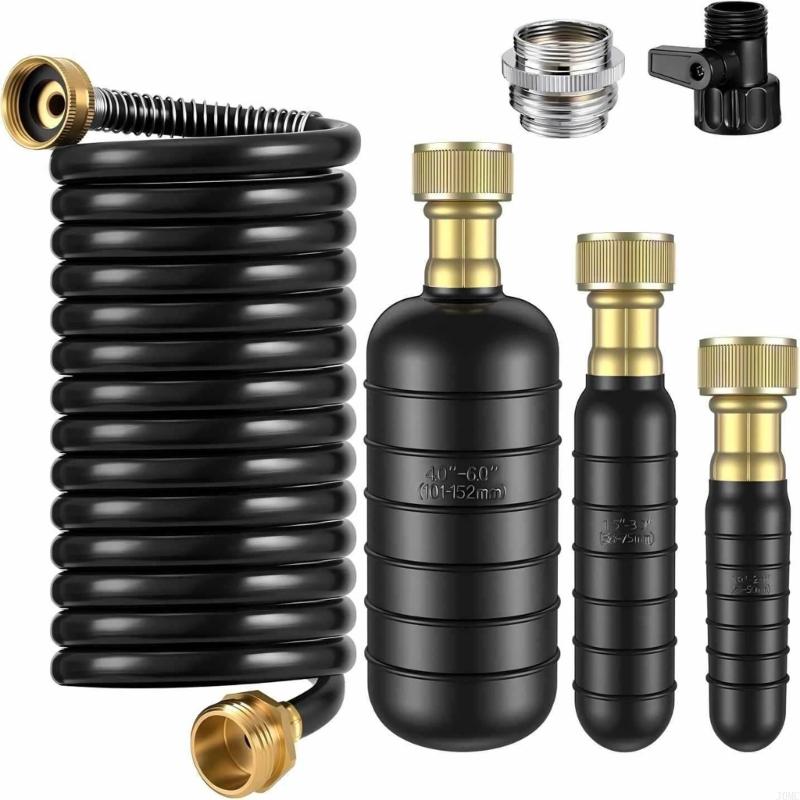 

Adjustable Brass Drain Hose Extension Set For Faucet Sprinkler Irrigation System J0MC чорний