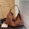 Solid Color Nylon Large Capacity Shoulder Bags 2026 High Quality Retro Bags for Women Commuting Sewing Thread Casual Tote Bags