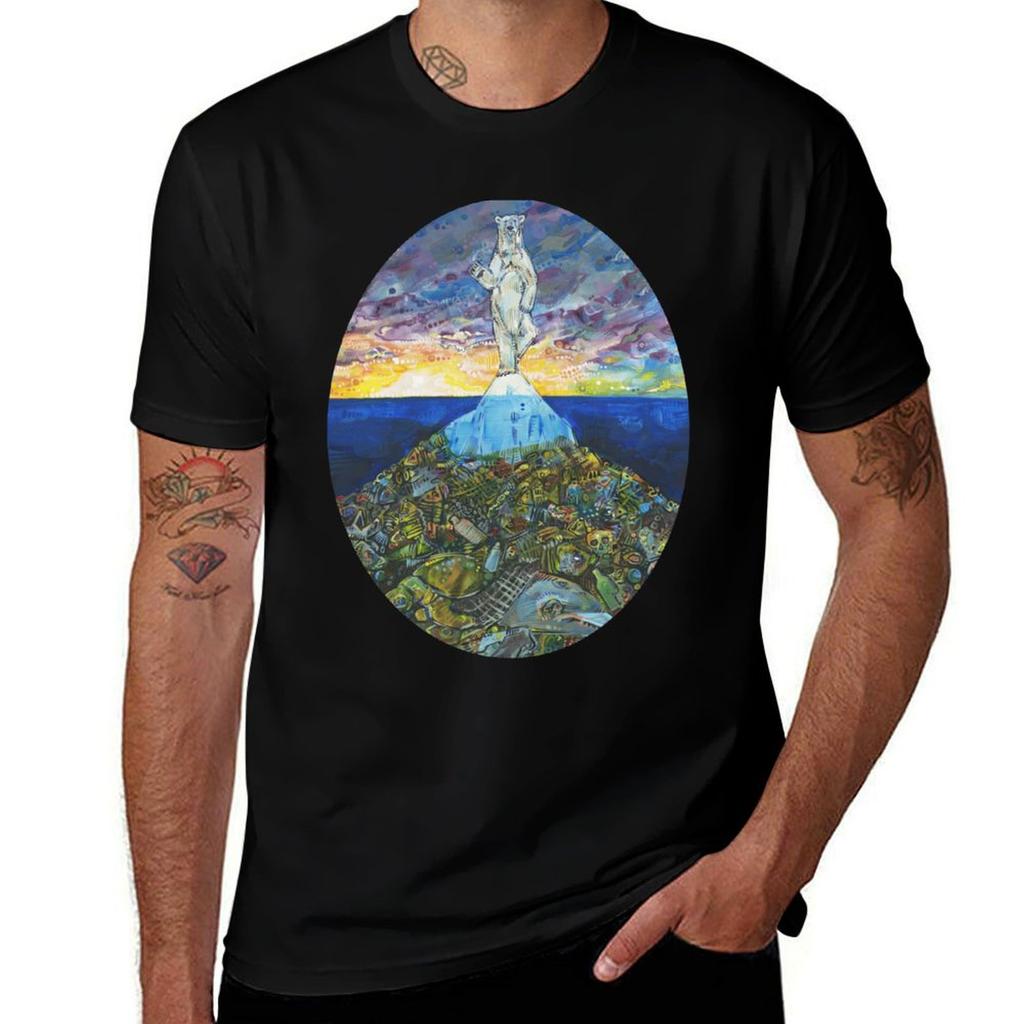 Polar Bear Balancing On an Iceberg and Trash TShirt T Shirts for Unisex Slim Fit Essential T Shirt TShirt