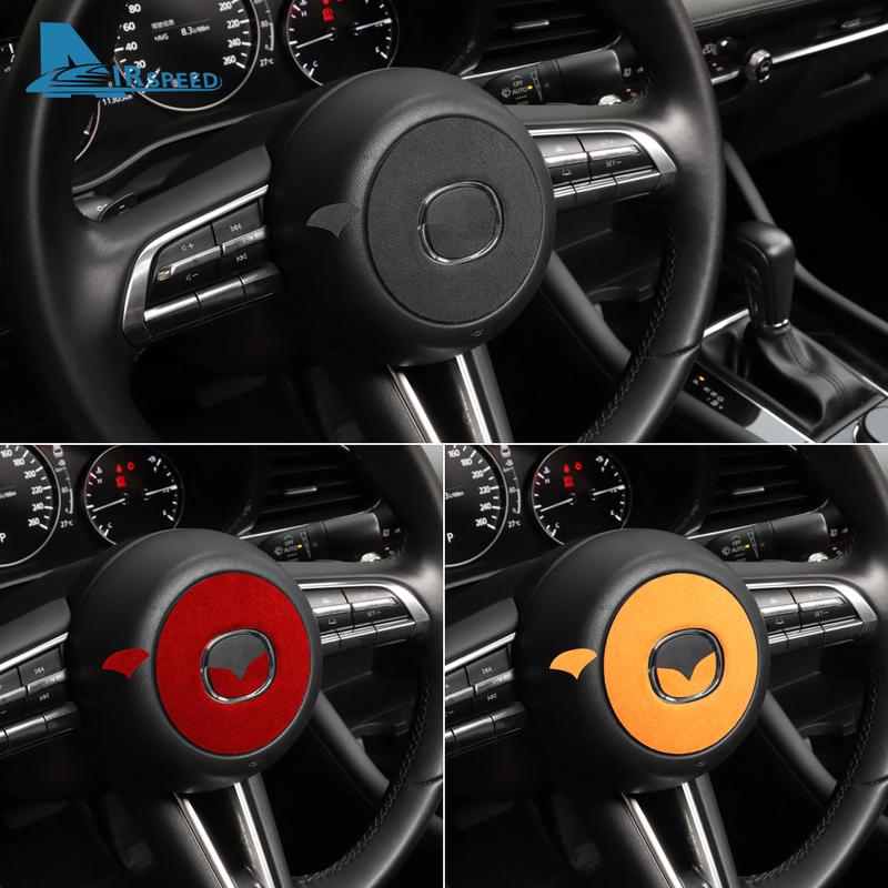 Top Suede Trim LHD RHD Sticker For Mazda 3 Axela CX30 CX-30      2024 2025 Car Steering Wheel Accessories
