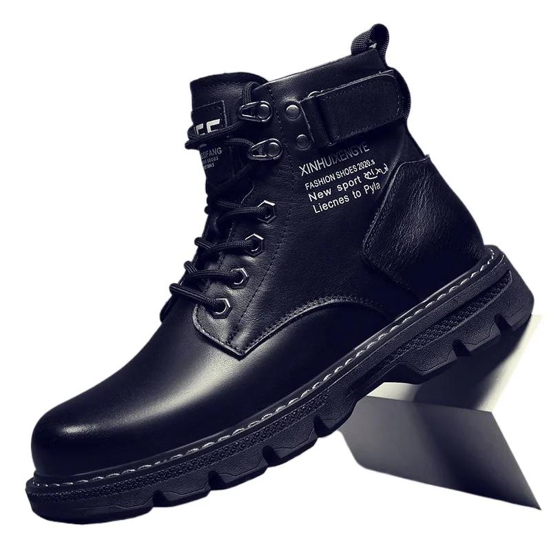 Men's Boots 2024 Autumn/Winter New Korean Edition Work Boots Casual Fashion Thick Bottom High Top Fashion Boots