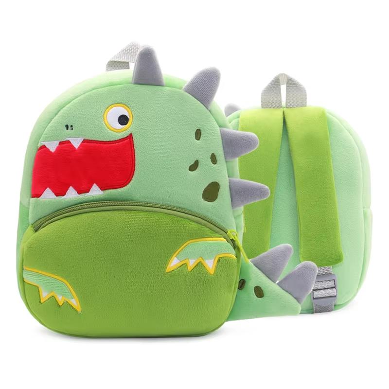 Cute 3D Cartoon Animal Plush Toddler Backpack, Soft Kids Kindergarten Schoolbag Travel Gift Bag for Boys & Girls