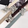 Leather Ladies Belt Butterfly Women'S Cowhide Belt With Casual Jeans Belt