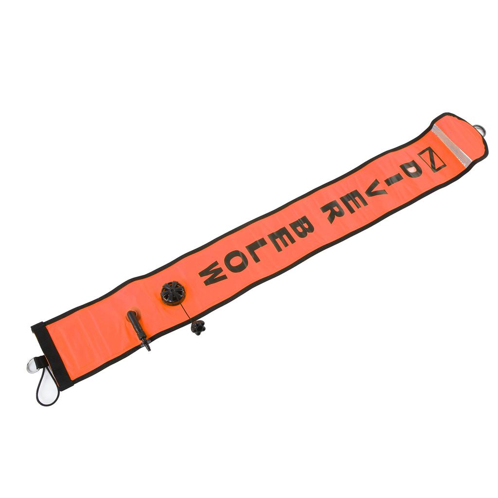 120x15cm Scuba Diving Surface Marker Buoy High Visibility Inflatable Surface Marker Signal Tube