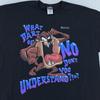 Vtg Taz Boston What Part of No Don't You Understand? T-Shirt XL Looney Tunes