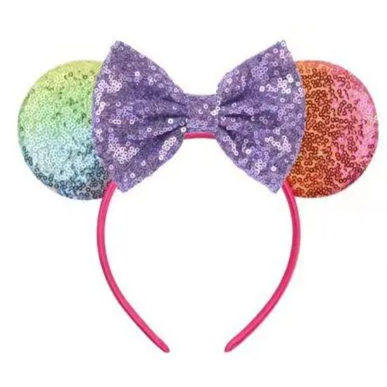 Newest Mouse Ears Headband Kid Adult Festival Party Sequins HairBow Hairband Women Girl Hair Accessories Gift
