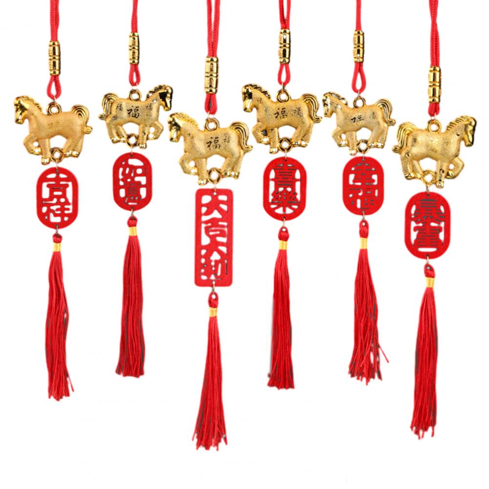 Chinese Horse Decoration Festive Horse Decor Chinese New Year 2026 Horse Pendant Decoration Lucky Charm Hanging Tassel Ornament