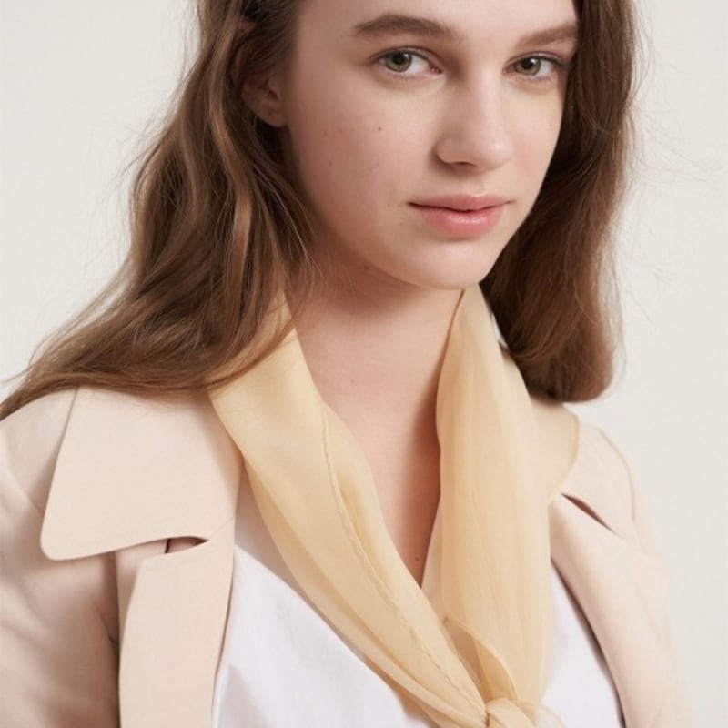 

BB’DE SOLI’DE Solid chiffon silk scarf ivory ivory