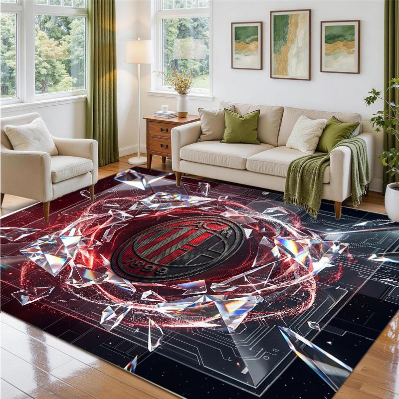 AC Milan Design Crystal Velvet Rug Soft Decorative Mat for Bedroom Entrance