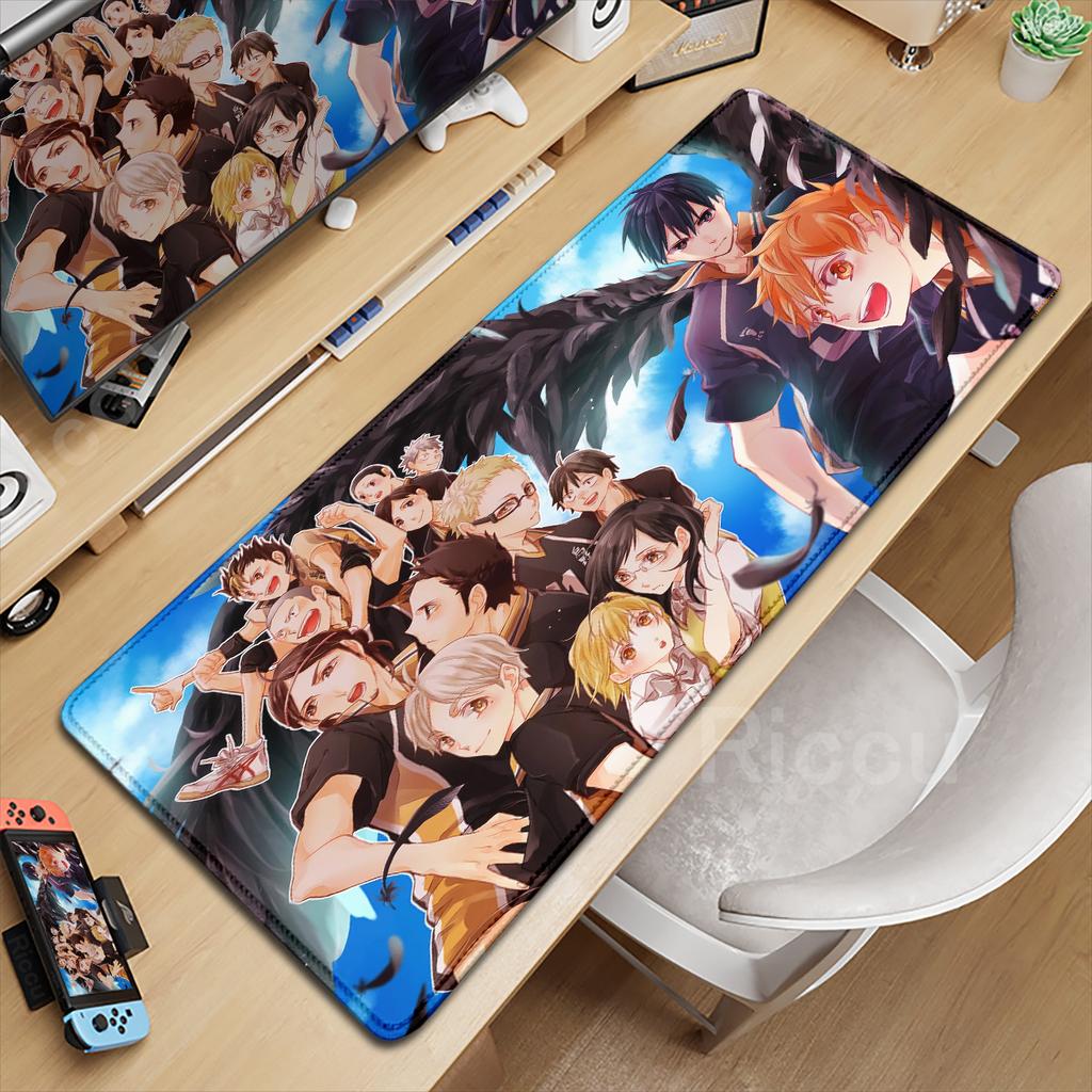Xxl Laptop Carpet Mouse Pad Anime Haikyuu Manga Mm Keyboard Office Rubber Deskmat Game Anti Slip Hd Printing Mousepad Diy
