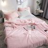 Summer Solid Color Bubble Gauze Washed Summer Quilt Home Single/Double Stylish Simple Skin-Friendly Cooling Air-Condition Thin Comforter