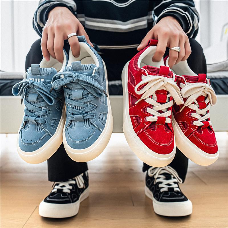 2025 new mesh breathable niche bread shoes men's versatile sports men's shoes trendy board shoes 8102