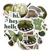 35pcs Minimalist Garden Stickers Natural Greenery  Stickers Green Decals For Notebook Luggage Mobile Phone Cup Suitcase