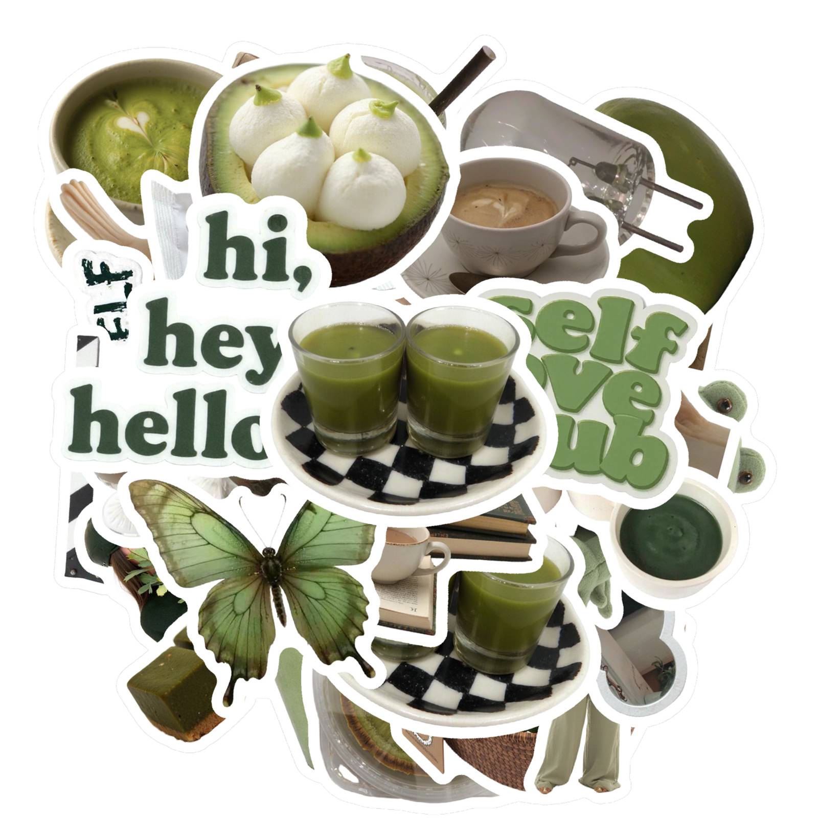 

35pcs Minimalist Garden Stickers Natural Greenery Stickers Green Decals For Notebook Luggage Mobile Phone Cup Suitcase