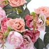 21 Head 1 Bouquet Artificial Rose Flower Leaf Concise Home Wedding Decoration