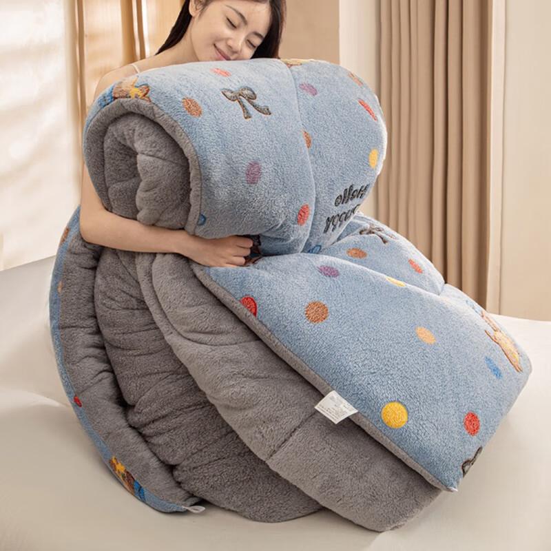OEING Double-Sided Lamb Fleece Warm Quilt