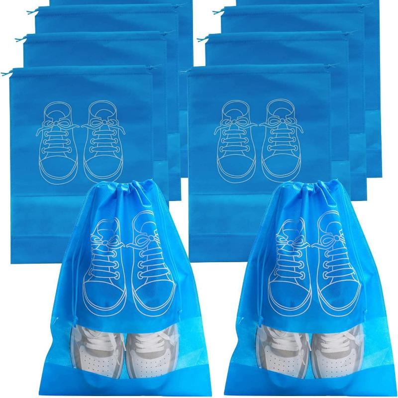 

5pcs-Non-Woven Fabric Organizers with Shoe-Shaped Design for Travel, Dorm, Back To College Essentials - Shoe Organizer Storage