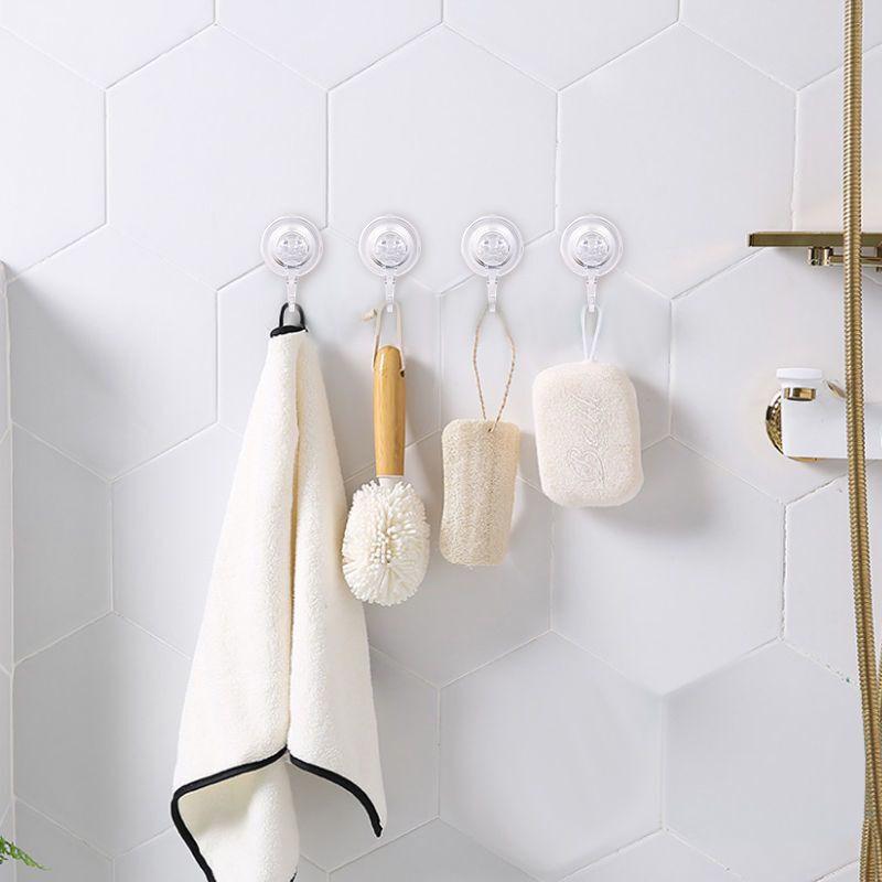 Transparent Glass Suction Cup Hook