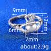 CAOSHI Hand in Hand Liebe Krone Design Freundschaftsringe für Mädchen Gravierte Buchstaben "Liebe Treue Freundschaft" Damenschmuck Ausgefallenes Geschenk