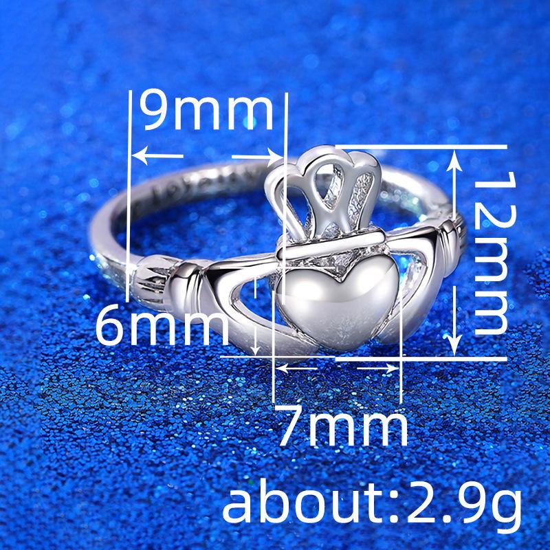CAOSHI Hand in Hand Liebe Krone Design Freundschaftsringe für Mädchen Gravierte Buchstaben "Liebe Treue Freundschaft" Damenschmuck Ausgefallenes Geschenk