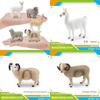 Farm Animal Pvc Model Set With Sheep Alpaca Ram Goat Static Decor For Kids Playroom