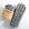 Lamb Velvet Thermal Gloves Cable Knit Touchscreen Gloves New Winter Gloves  Winter Commuting