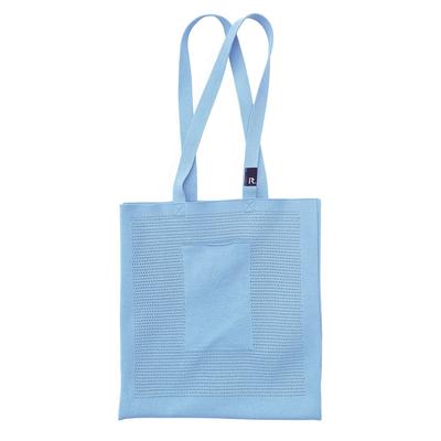 Τσάντα tote από πλεκτό υλικό χωρίς πλαϊνά 6469 [Routeto] SC.A4_flat_ami-A (Ουρανός)