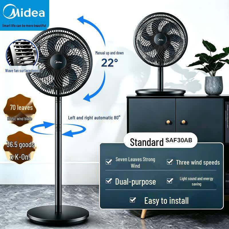 Midea Quiet 7-Blade Oscillating Pedestal Fan