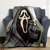 1pc Scream Outdoor Blanket Lightweight Flannel, Soft & Warm, All Season Use for Sofa, Outdoor, Camping, Living Room, Office, Chair