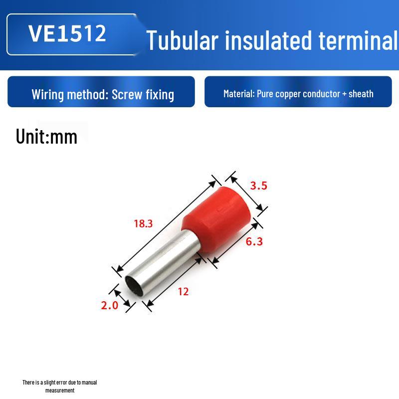 Brass VE Series Cold Crimp Pin Terminal