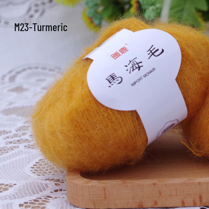 Sea Horse Wool Mohair Angora Long Pile Yarn - Fine, Small, Hot Selling