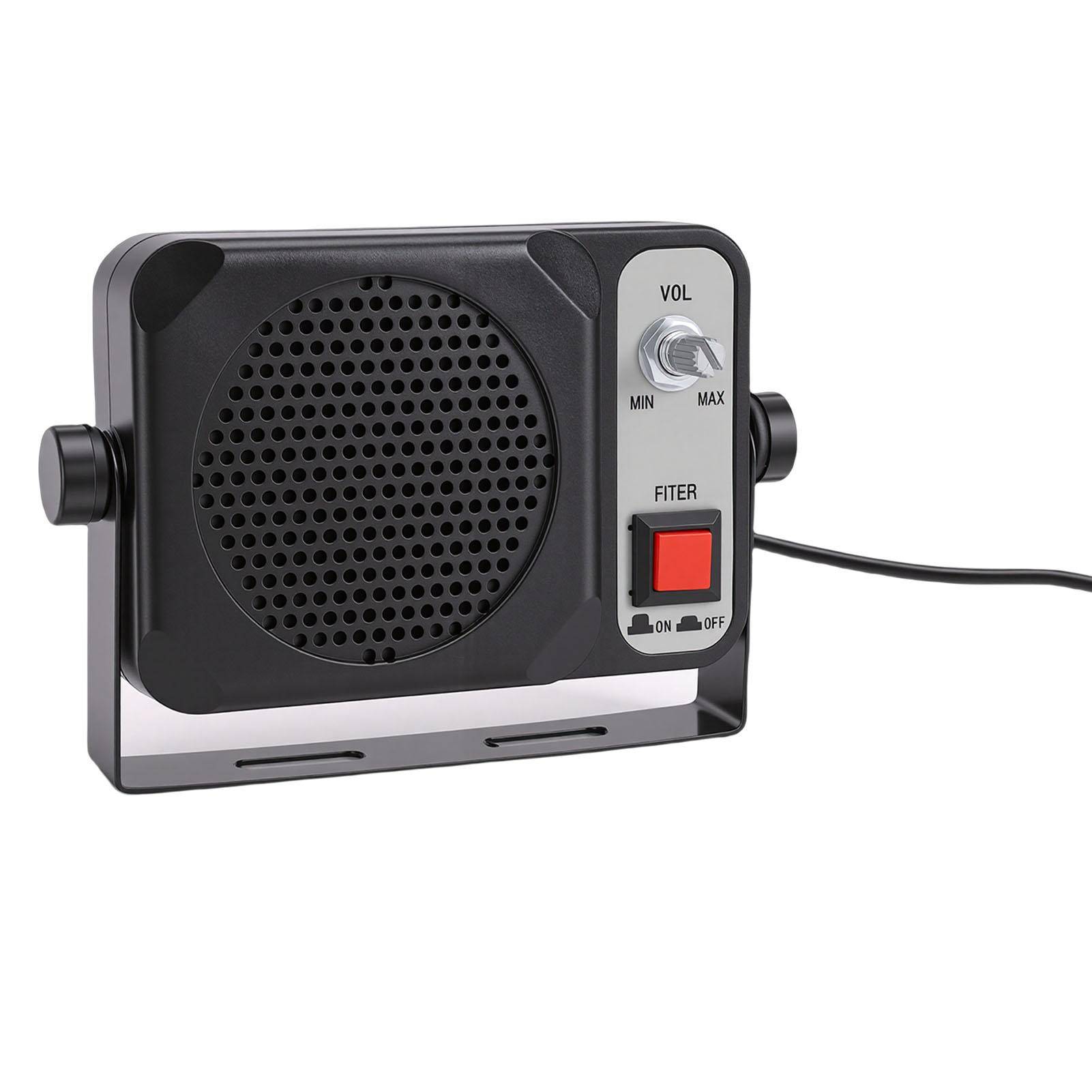 CB Radio Externe Luidspreker met Versterker en Ruisfilter, Compacte 1.5W 8 Ohm 3.5mm Mobiele Luidspreker voor Amateurradio, Mobiele Transceiver