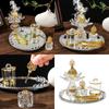 Glass Incenses Holder Set With Golden Arabic Pattern Flower Burners And Mirrored Tray Jar Tongs Spiritual Gathering Kits
