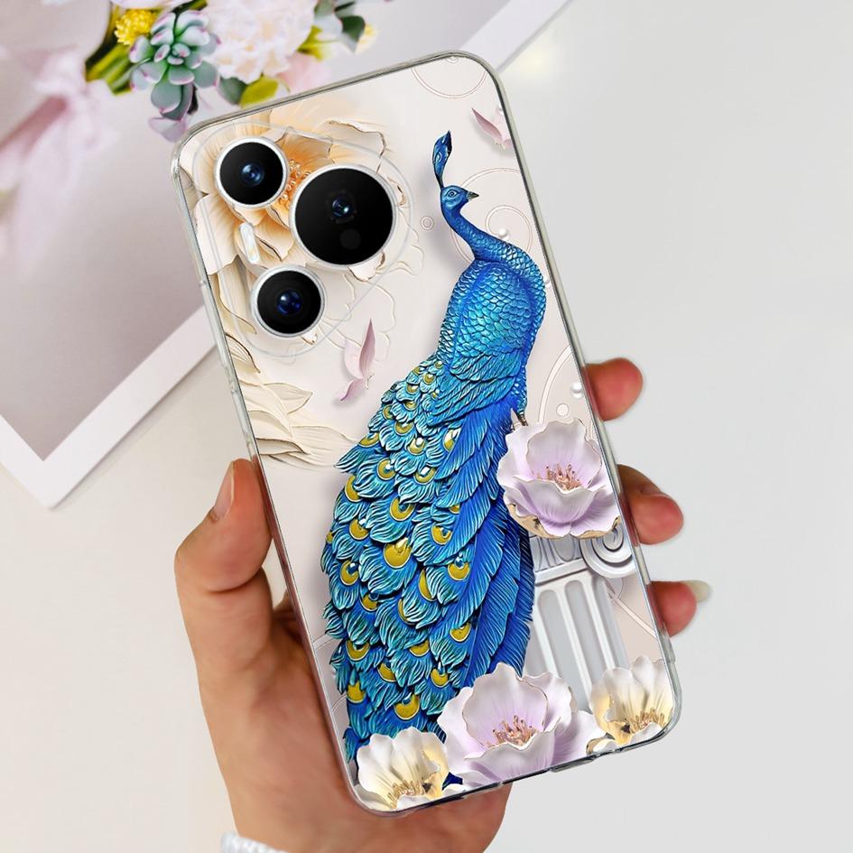 For Huawei Pura 70 Pro Plus Case Fashion Flowers Clear Soft Silicone Shockproof Phone Cover For Huawei Pura 70 Pro Pura70 Bumper