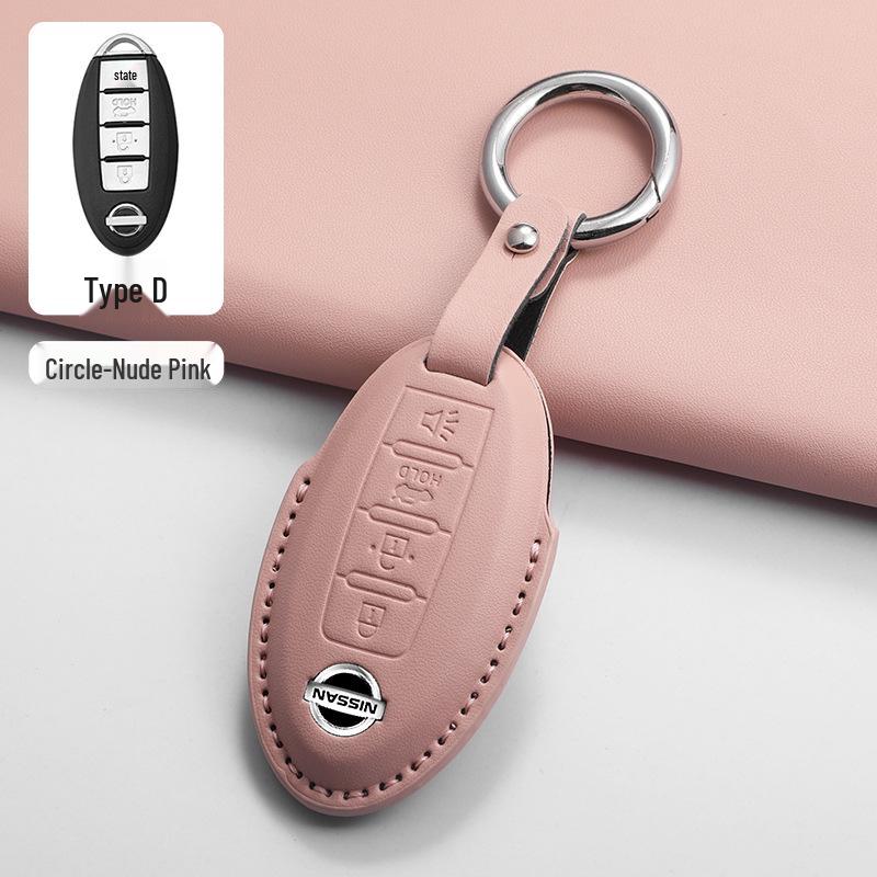 Pinke Schlüsselhülle für Nissan Patrol Y62 5-Tasten Smart-Schlüssel (2018-2019)