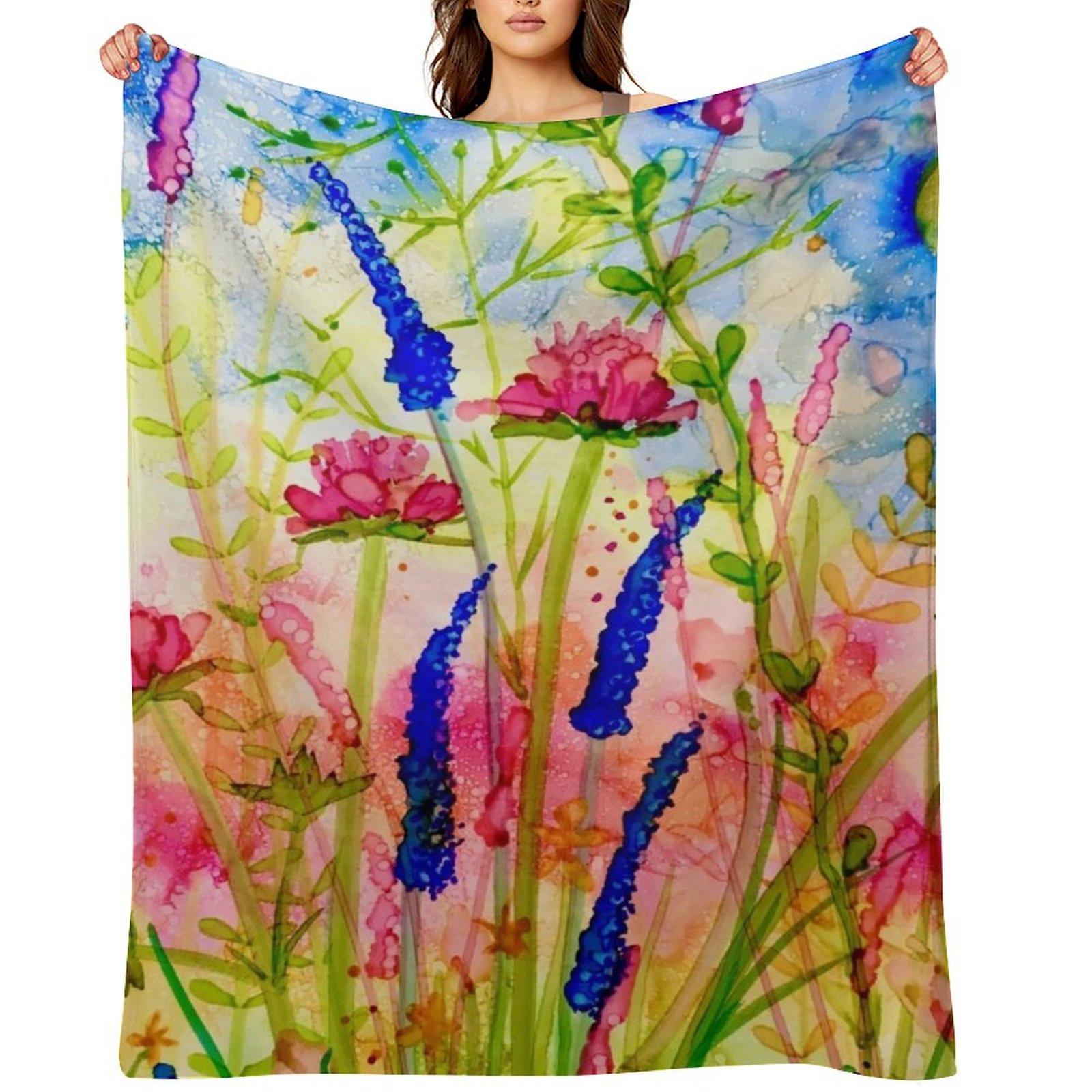 Pink Mist Throw Blanket decorative Polar Summer Quilt Blankets 30x40in