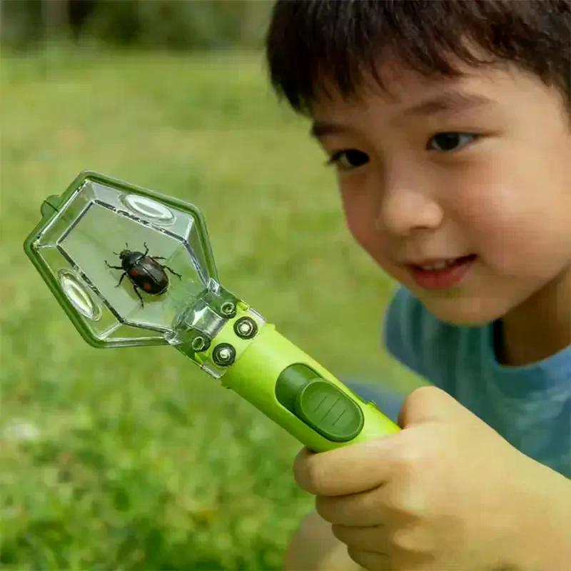 Portable Catcher Toy Trap Push Type Transparent Observer Box Bug Catcher Stem Educational Exploration Tool